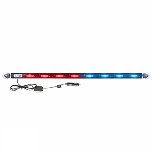 چراغ پليسي خطي نواري مدل COB  هشت تكه رنگ قرمز و آبي 12 ولت طول 75 سانتيمتر فلاشر